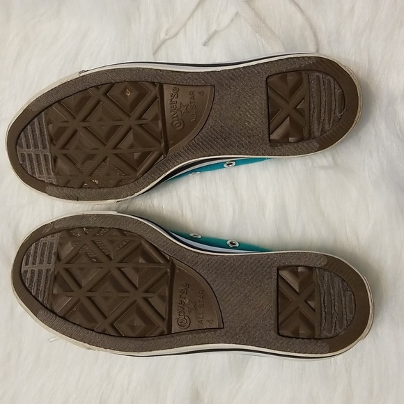 SOLD- Women's Converse Size 6- Teal color - Picture 4 of 6